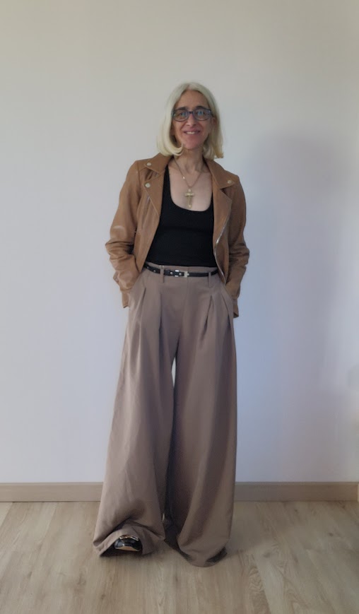 pantalon habille taille haute avec ceinture
