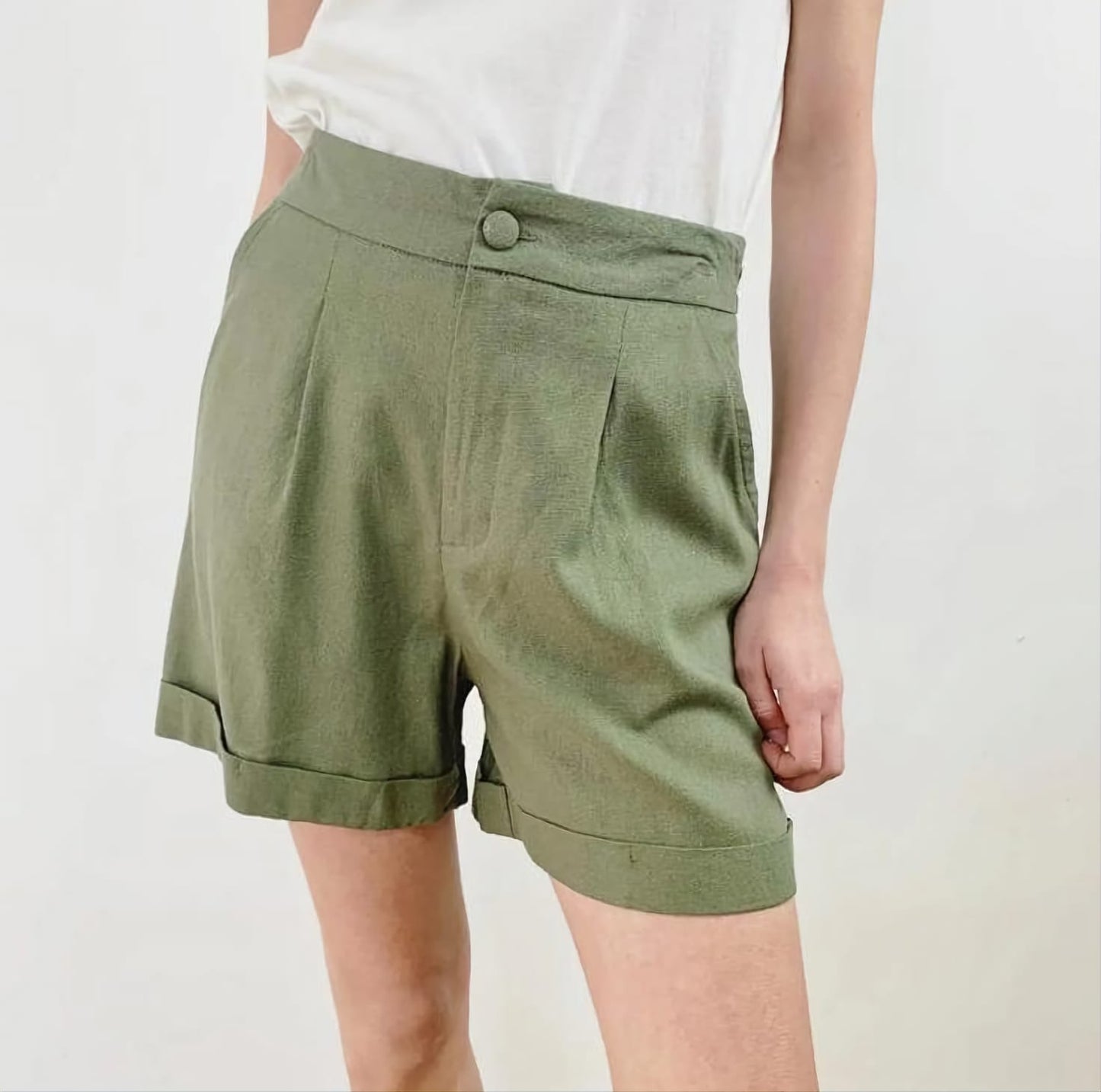 Short coton et lin