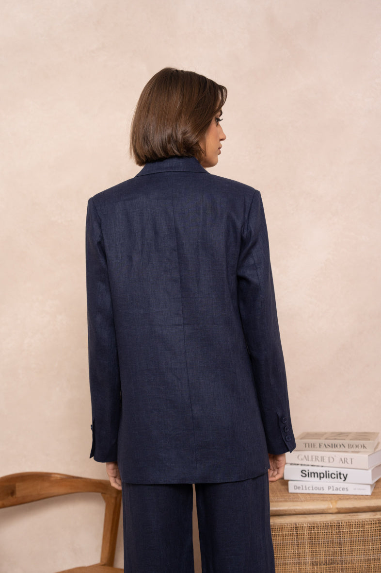 Veste over size uni, 100% lin