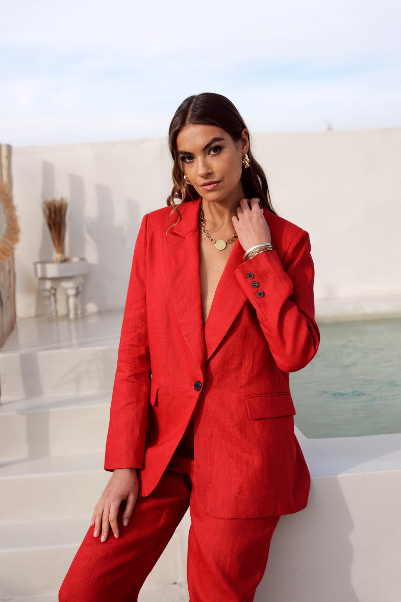 Blazer oversize - 100% lin