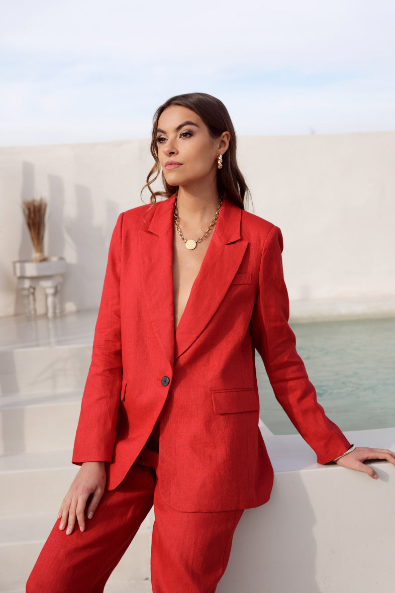 Blazer oversize - 100% lin