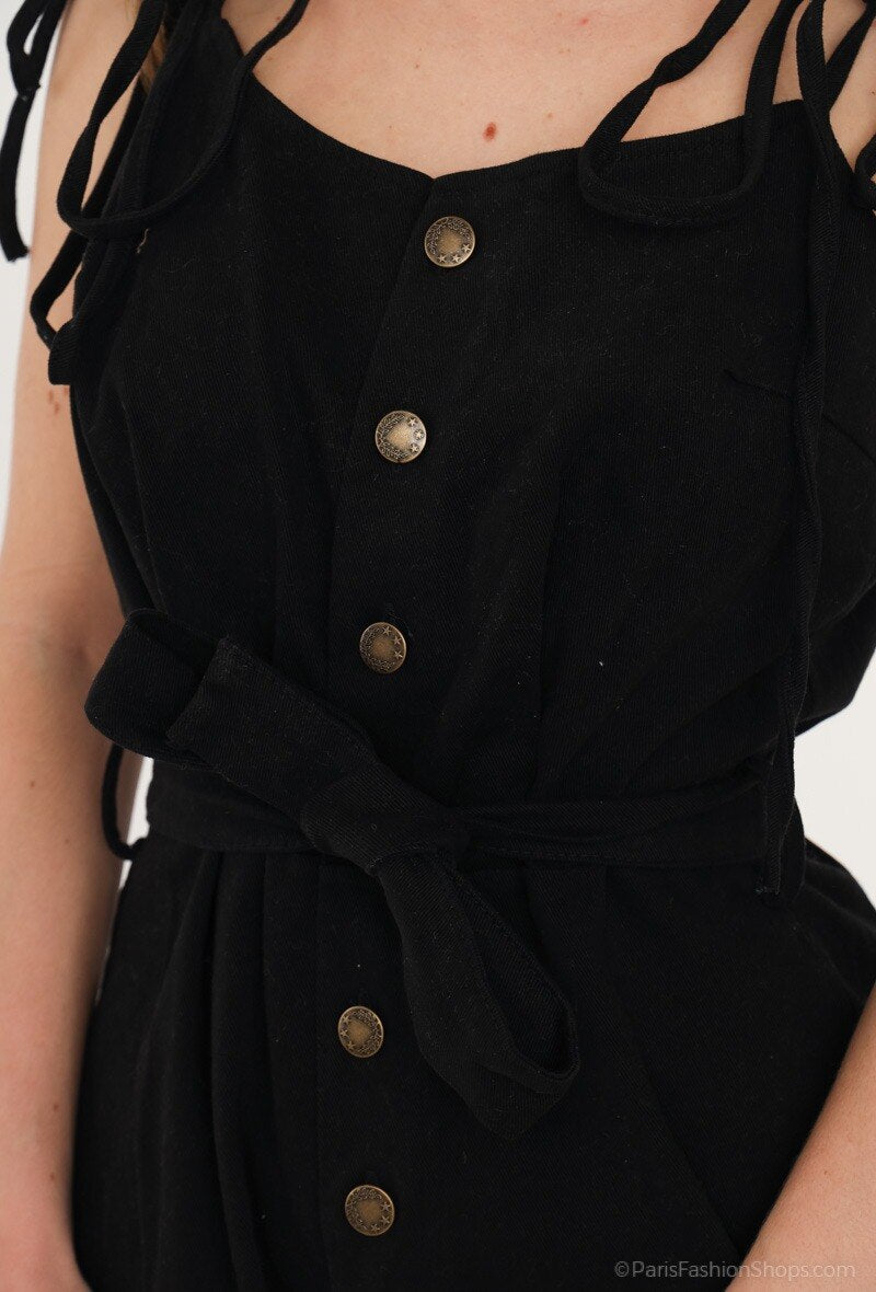 Combishort boutonné