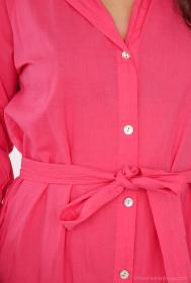 Robe chemise blanche en coton