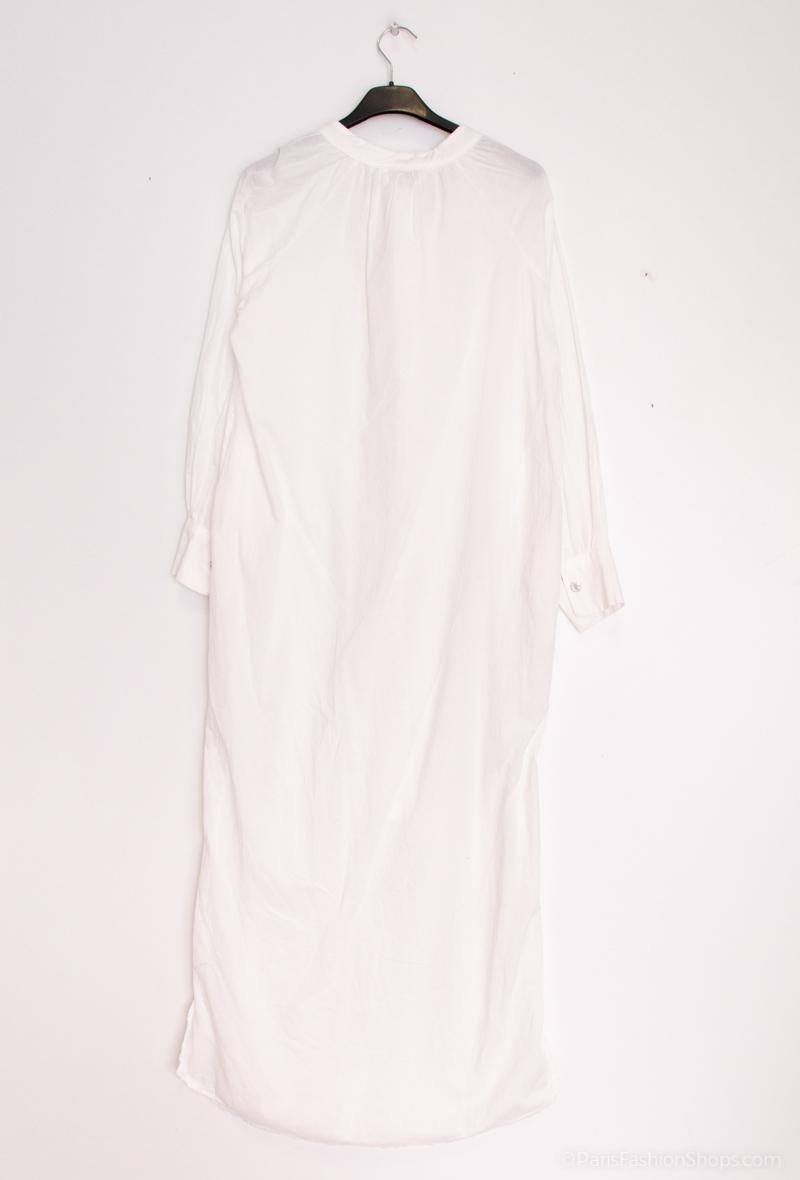 Robe chemise blanche en coton