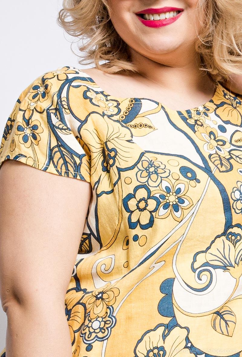 Robe imprimée en lin