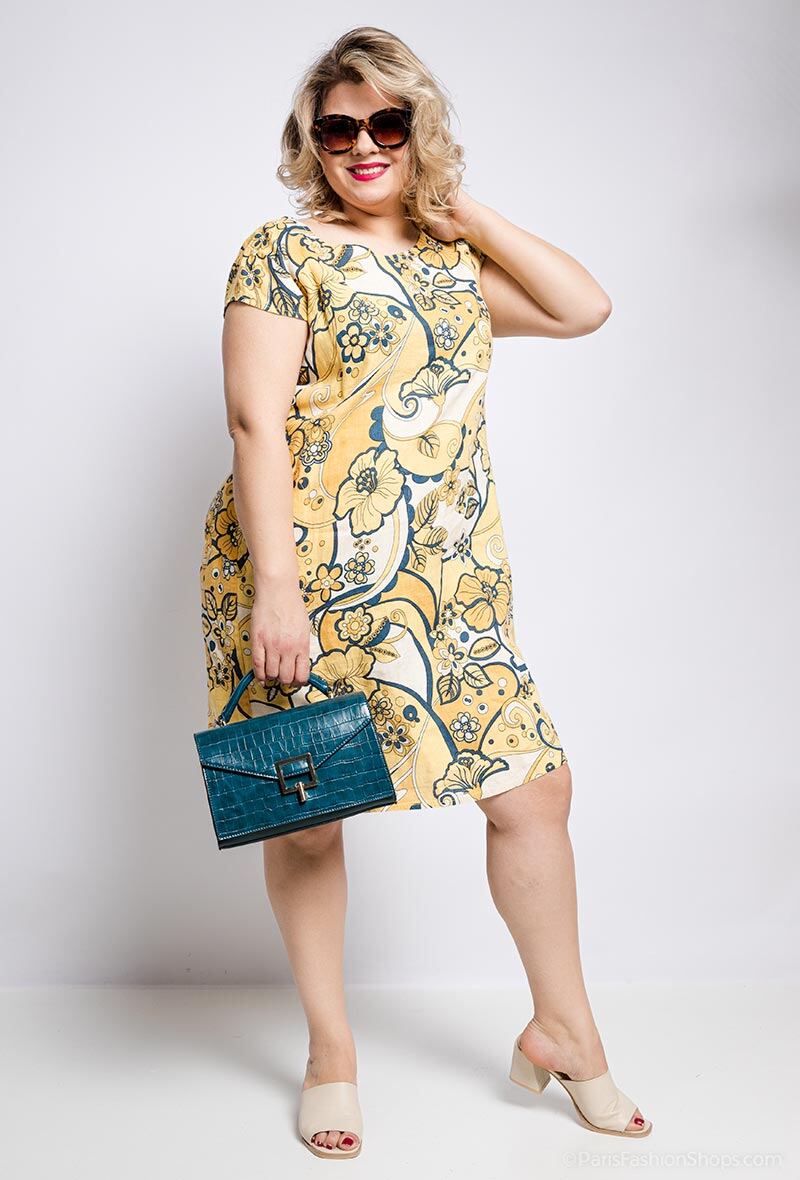 Robe imprimée en lin