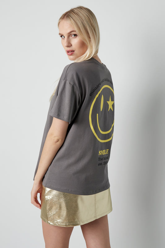 T-shirt en coton happy life smiley