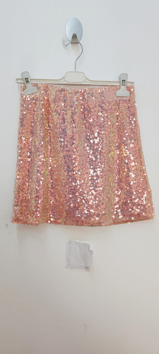 Jupe courte en paillette ROSE