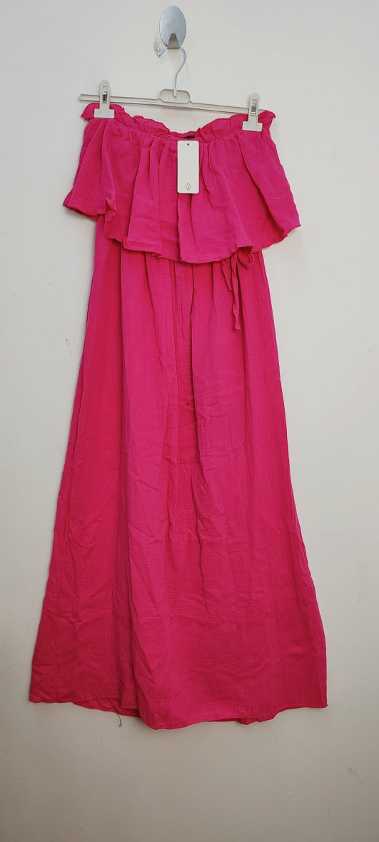 Robe bustier en gaz de coton