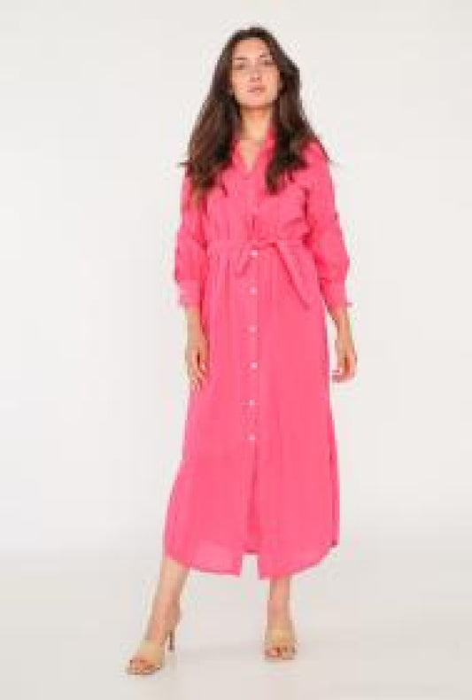 Robe chemise blanche en coton